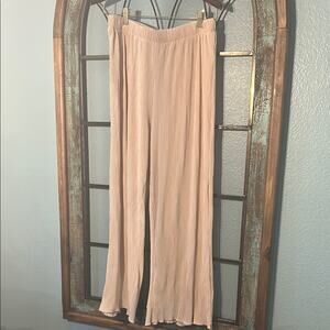 Joie pastel pink Pleated Flowy Pants - Size Large boho chic, coastal
